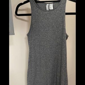 Gray bodycon midi dress